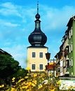 Blick von der Blankenburger Stra�e auf das Blankenburger Tor im Sommer