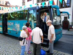 Ankunft der G�ste zum 105. Deutschen Wandertag in Saalfeld