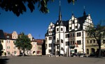Blick �ber den Markt auf das Rathaus