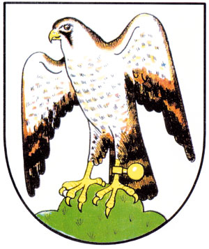 Wappen der Partnerstadt Sokolov 2011