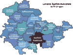 �bersichtskarte Landkreise in Th�ringen