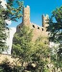 Blick auf die Burgruine Hoher Schwarm