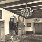 historische Aufnahme der Eingangshalle in der Villa  Bergfried