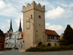 Blick auf das Darrtor mit Torw�chterh�uschen